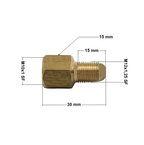 ŁPS-49 Łącznik przewodu hamulcowego M10x1 wew SF / M12x1.25 zew SF na Arena.pl