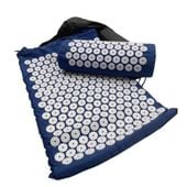 mata z poduszką do akupresury z kolcami niebieska