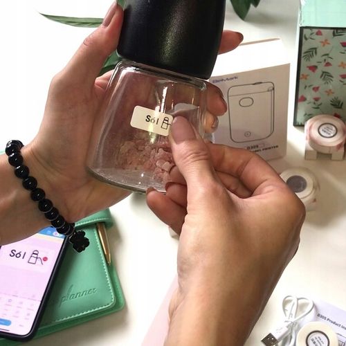 Mini drukarka Phomemo D30 etykiet samoprzylepnych taśma naklejki bluetooth na Arena.pl