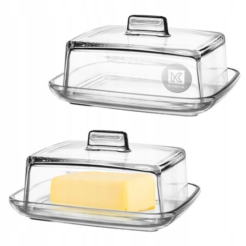 KADAX 2x Maselniczka Maselnica Z Pokrywką Szklana na Arena.pl