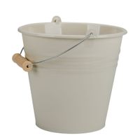 Wiadro plastikowe z metalową rączką MEGI 5l beżowe do domu ogrodu żywności