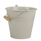 Wiadro plastikowe z metalową rączką MEGI 5l beżowe do domu ogrodu żywności