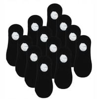 Stopki Balerinki Męskie z Silikonem Czarne Gładkie Bawełniane 12-PAR 39-42