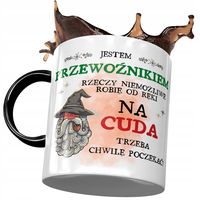 Kubek Czarny Dla Przewoźnika Na Cuda Trzeba Chwilę Z Nadrukiem Ze Zdjęciem