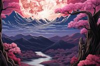 Plakat 60x40cm Różowa Kraina Marzeń