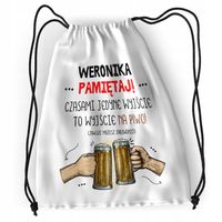 Plecak Dla Weroniki Szkolny Worek Torba Z Nadrukiem Ze Zdjęciem