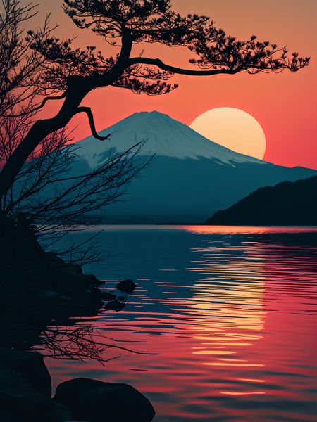 Plakat 60x80cm Góra Wieczorem zdjęcie 1