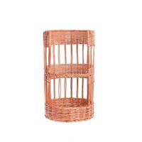 Wiklinowy Okrągły Kosz na Bagietki Ø35 H60 cm