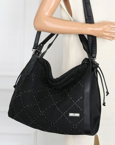 Torebka Damska Listonoszka Shopper Duża Torba na Ramię Worek CH6686 Czarna na Arena.pl