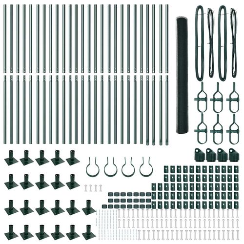 Ogrodzenie z słupkami Zielony 1.4 x 50 m Stal pokryta PCV na Arena.pl