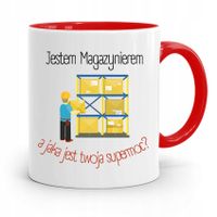 Kubek Czerwony Dla Magazyniera Jestem Magazynierem Z Nadrukiem Ze Zdjęciem