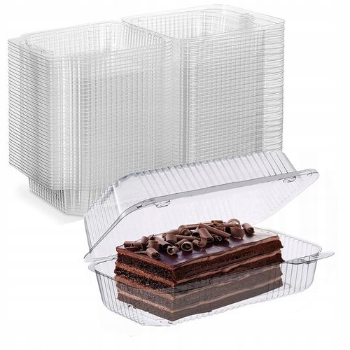 Pojemniki plastikowe na ciasto opakowanie cukiernicze 206x156x70 - 50 szt. na Arena.pl