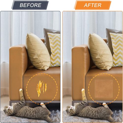 Samoprzylepne Łatki Naprawcze do Skóry Zestaw 2 Sztuki 20x28cm Jasny Brąz na Arena.pl