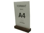 Stojak z plexi na ulotkę menu format A4 T pion