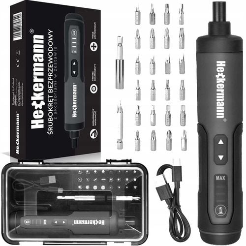 WKRĘTAK ELEKTRYCZNY ŚRUBOKRĘT AKUMULATOROWY WKRĘTARKA RĘCZNA 25 BIT na Arena.pl