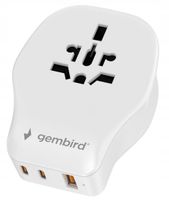Adapter podróżny GEMBIRD TPA-1A2C20-02-W 20W (Uniwersalny)