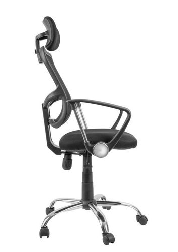 Krzesło biurowe z regulowanym zagłówkiem, czarne na Arena.pl