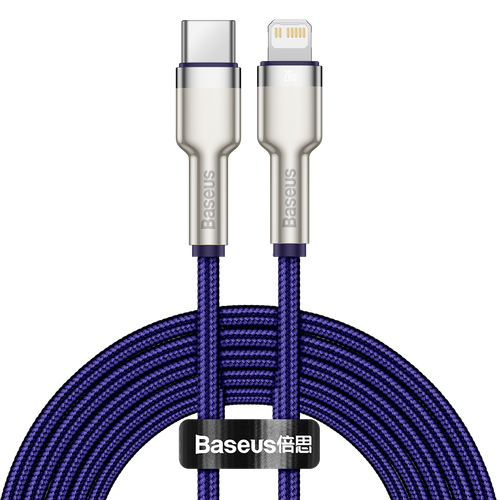 kabel usb-c do lightning baseus cafule, 20w, 2m (fioletowy) na Arena.pl