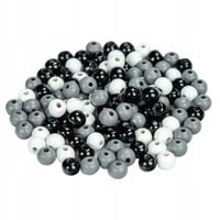 Drewniane koraliki KULA 8mm 120szt mix6