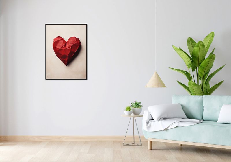 Plakat 60x80cm Kreślone Serce zdjęcie 4