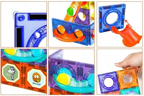 EDUKACYJNA ZABAWKA DLA DZIECKA 4 5 6 7 8 LATKA ZAMEK KLOCKI MAGNETYCZNE na Arena.pl