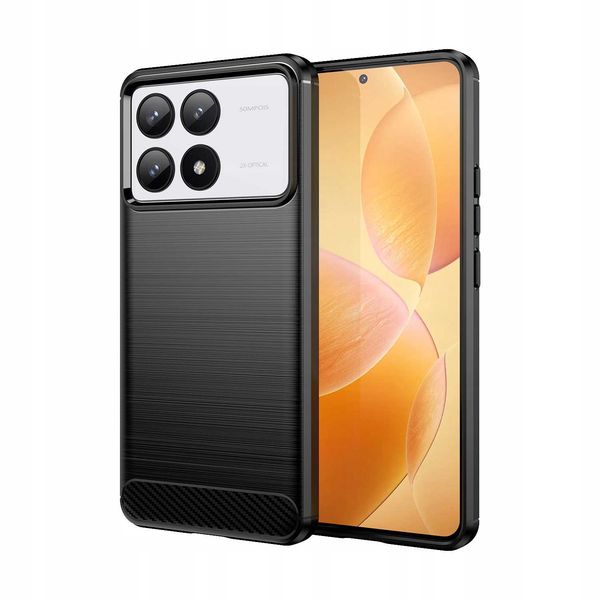 Spacecase Carbon Poco F6 Pro 5G Black zdjęcie 2
