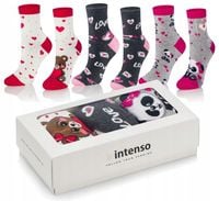 SKARPETKI DAMSKIE WALENTYNKOWE 3-PAK ZESTAW NA PREZENT DLA NIEJ WALENTYNKI