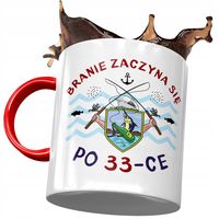 Kubek Czerwony Na Urodziny 33 33Cie 33-Cie Prezent Z Nadrukiem Ze Zdjęciem