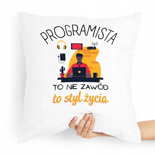 Poduszka Informatyka To Nie Zawód Tylko Styl Życia Z Nadrukiem Ze Zdjęciem na Arena.pl