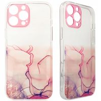 marble case etui do samsung galaxy a12 5g żelowy pokrowiec marmur różowy