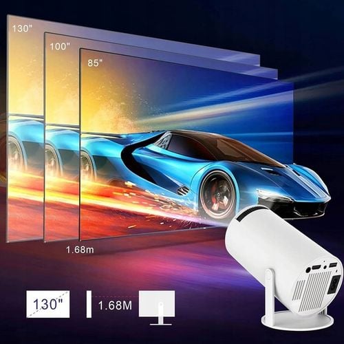 PROJEKTOR RZUTNIK ANDROID TV WIFI MINI 4K PRZENOŚNY SMART GŁOŚNIK OBROTOWY na Arena.pl