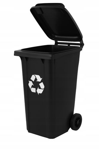 Pojemnik na Śmieci 240l Kosz Odpady Kubeł do Segregacji Mocny Czarny na Arena.pl