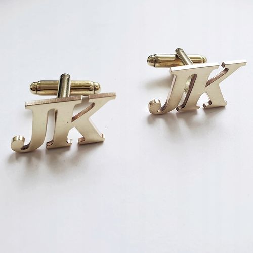 spinki do mankietów z Twoimi Inicjałami - mosiądz na Arena.pl