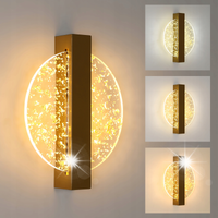 KINKIET SCIENNY LED ZŁOTY OKRĄGŁY NOWOCZESNY 12W 3000-6500K