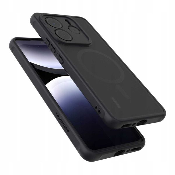 Spacecase Hybrid Mag Xiaomi Redmi Note 14 5G Black zdjęcie 4