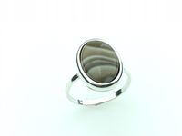 pierścionek srebrny krzemień pasiasty rozmiary 925