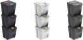 ZESTAW KOSZY DO SEGREGACJI ŚMIECI 3X25L SORTIBOX BIAŁY