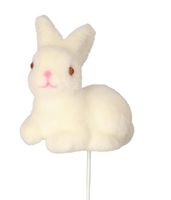 ZAJĄC ZAJĄCZEK WIELKANOCNY FLOKOWANY FIGURKA PIK