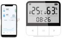CZUJNIK TEMPERATURY WILGOTNOŚCI TERMOMETR TUYA ZEGAR ALARM