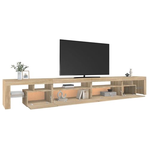 Szafka pod TV z oświetleniem LED, dąb sonoma, 290x36,5x40 cm na Arena.pl
