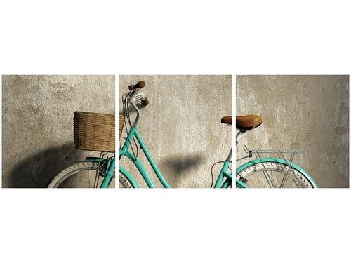 70X50CM OBRAZ ROWER RETRO ZIELONY KLASYK KOSZYKIEM ŚCIAN na Arena.pl