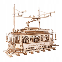 ROBOTIME Składany Model Drewniany Puzzle 3D - TRAMWAJ