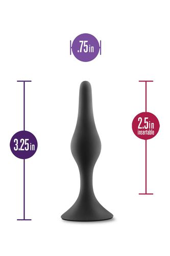 ANAL ADVENTURES PLATINUM SILICONE BEGINNER PLUG SMALL BLACK na Arena.pl