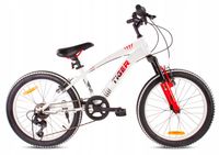 Rower dziecięcy SUN BABY Tiger bike 20 cali dla chłopca Czerwono-biały