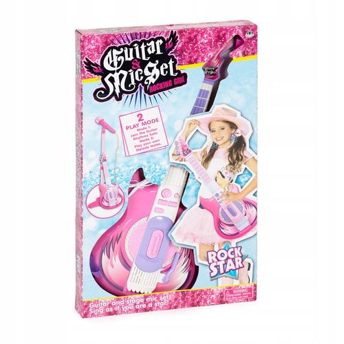 GITARA ELEKTRYCZNA MIKROFON STATYW DLA DZIECI MP3 na Arena.pl
