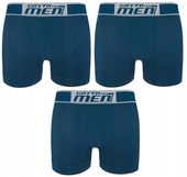 3 X GATTA BOXER BOKSERKI MĘSKIE BAWEŁNA OCEAN BLUE M