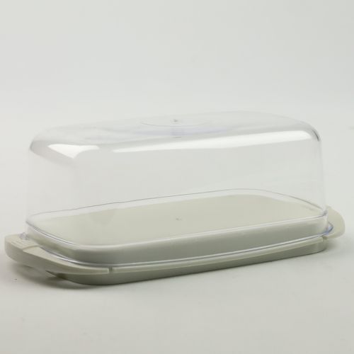 PLASTIKOWA MASELNICA KOLOR BEŻ Z POKRYWĄ POJEMENIK NA MASŁO na Arena.pl