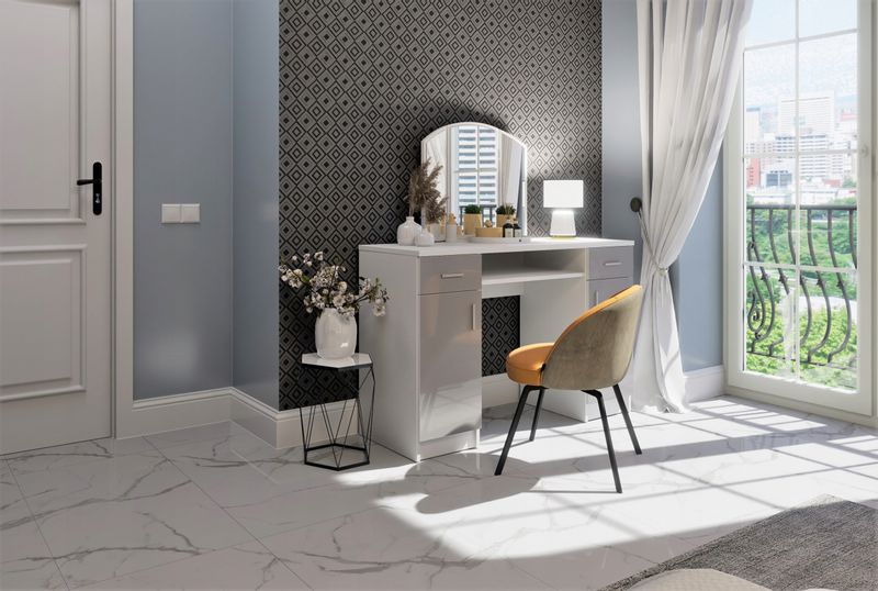 Toaletka kosmetyczna PARIS + Lustro Połysk zdjęcie 3