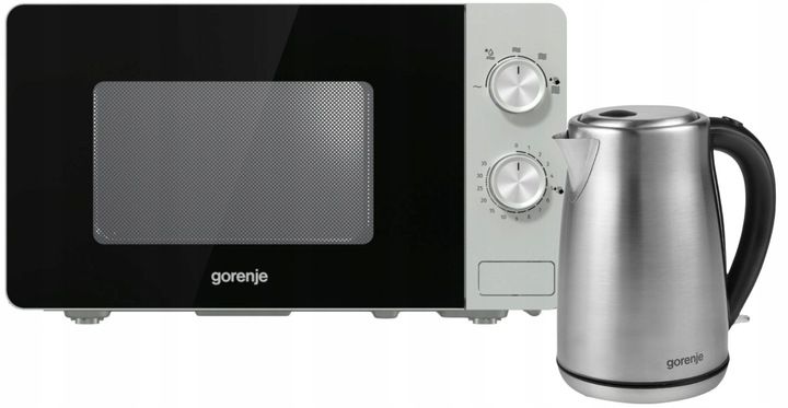 Zestaw Kuchenka mikrofalowa Gorenje MO17E1S + Czajnik K17S 2000W 1,7l zdjęcie 1