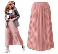 Zjawiskowa SPÓDNICA PLISOWANA NA GUMCE 7/8 Midi